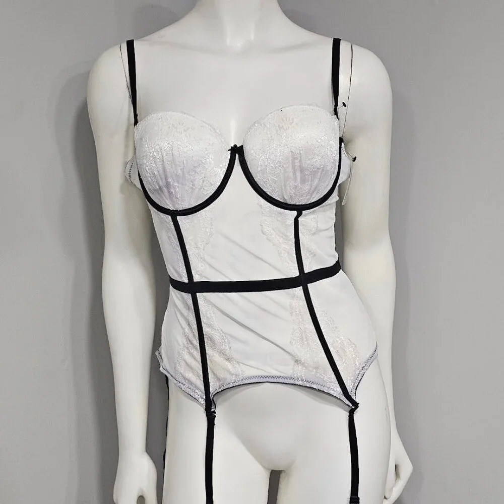 Sophie B Push up  Underwire Corset  White Size Large